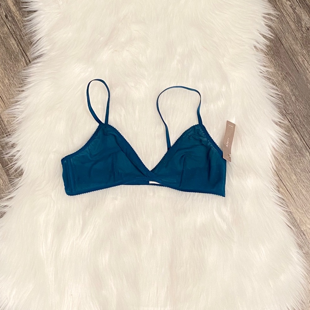 NWT J. Crew Women’s Blue Bra Adjustable Strap Sz L